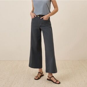 Pact Organic Cotton Stretch Twill Wide Leg Pant